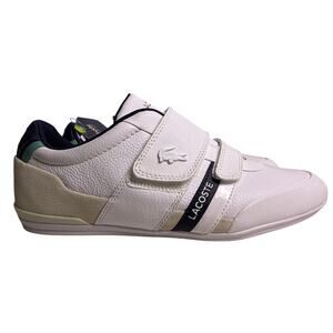 Lacoste Misano Strap 123 1 Sneaker Men's 8 White Leather Navy 45CMA0018-042